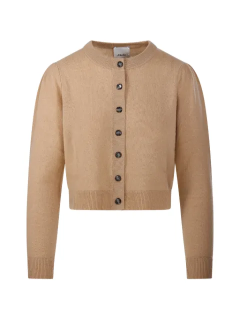 Allude button-up puff-sleeve cardigan