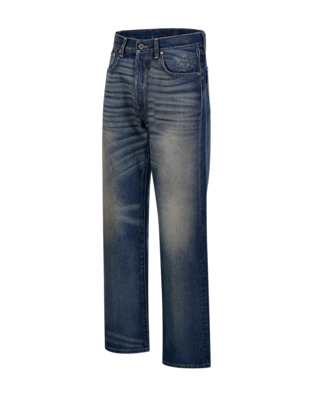 Haikure Whisker jeans met vervaagd effect Blauw