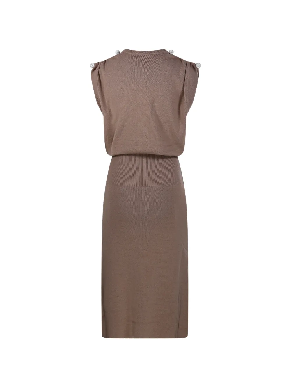 Giuseppe Di Morabito Mouwloze midi-jurk Beige