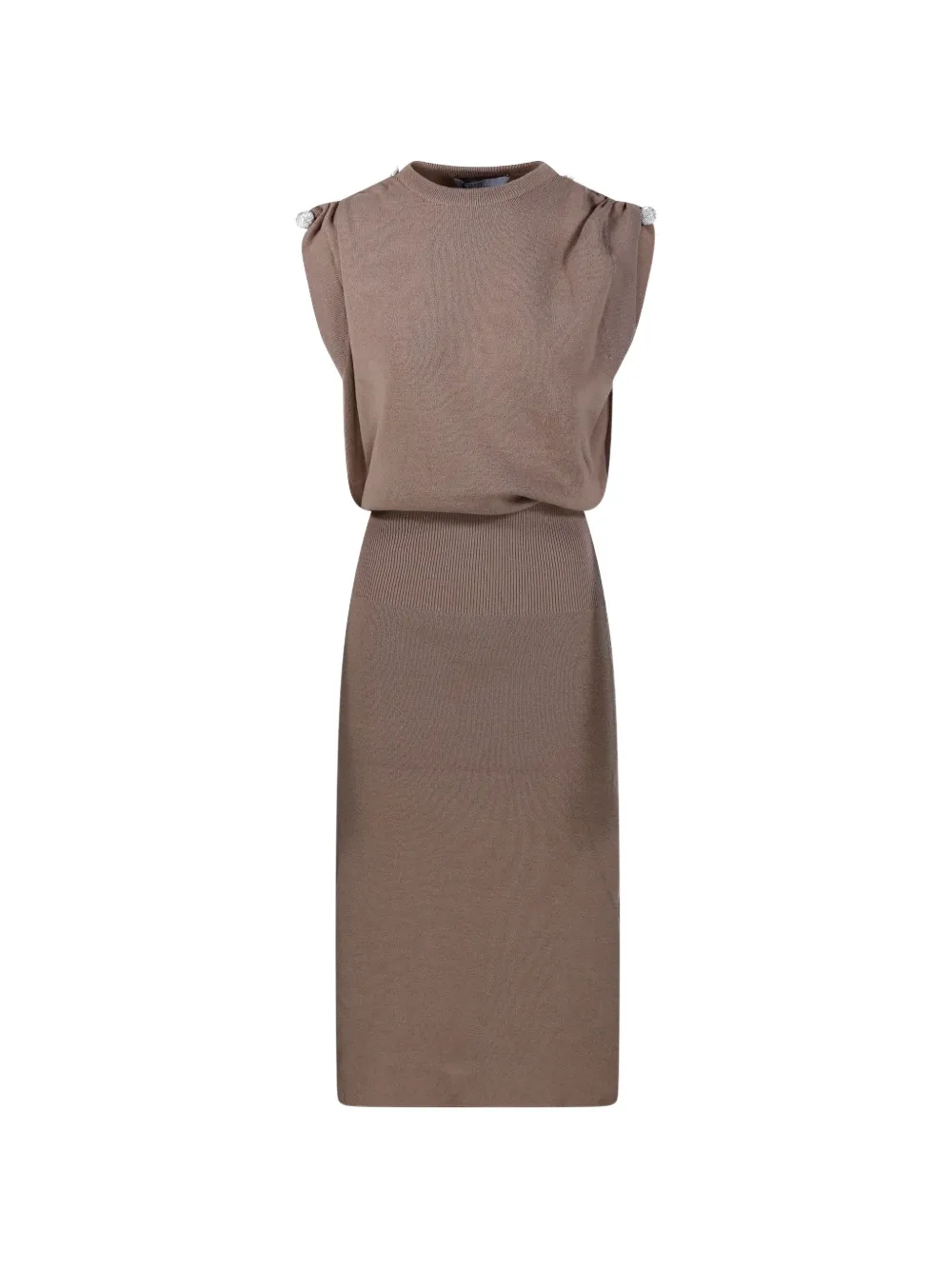 Giuseppe Di Morabito Sleeveless Knit Midi Dress In Nude