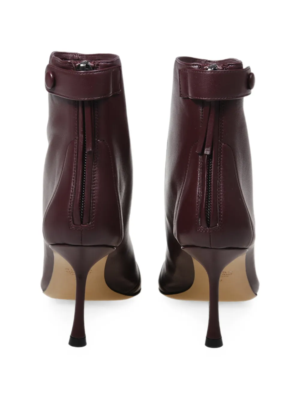Francesco Russo button-strap zip-fastening ankle boots Rood