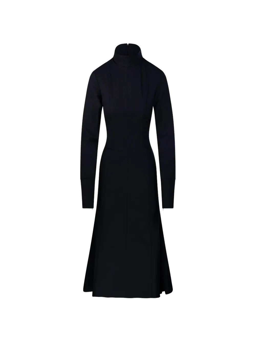 THELATEST Edda high-neck long-sleeve midi dress - Blue