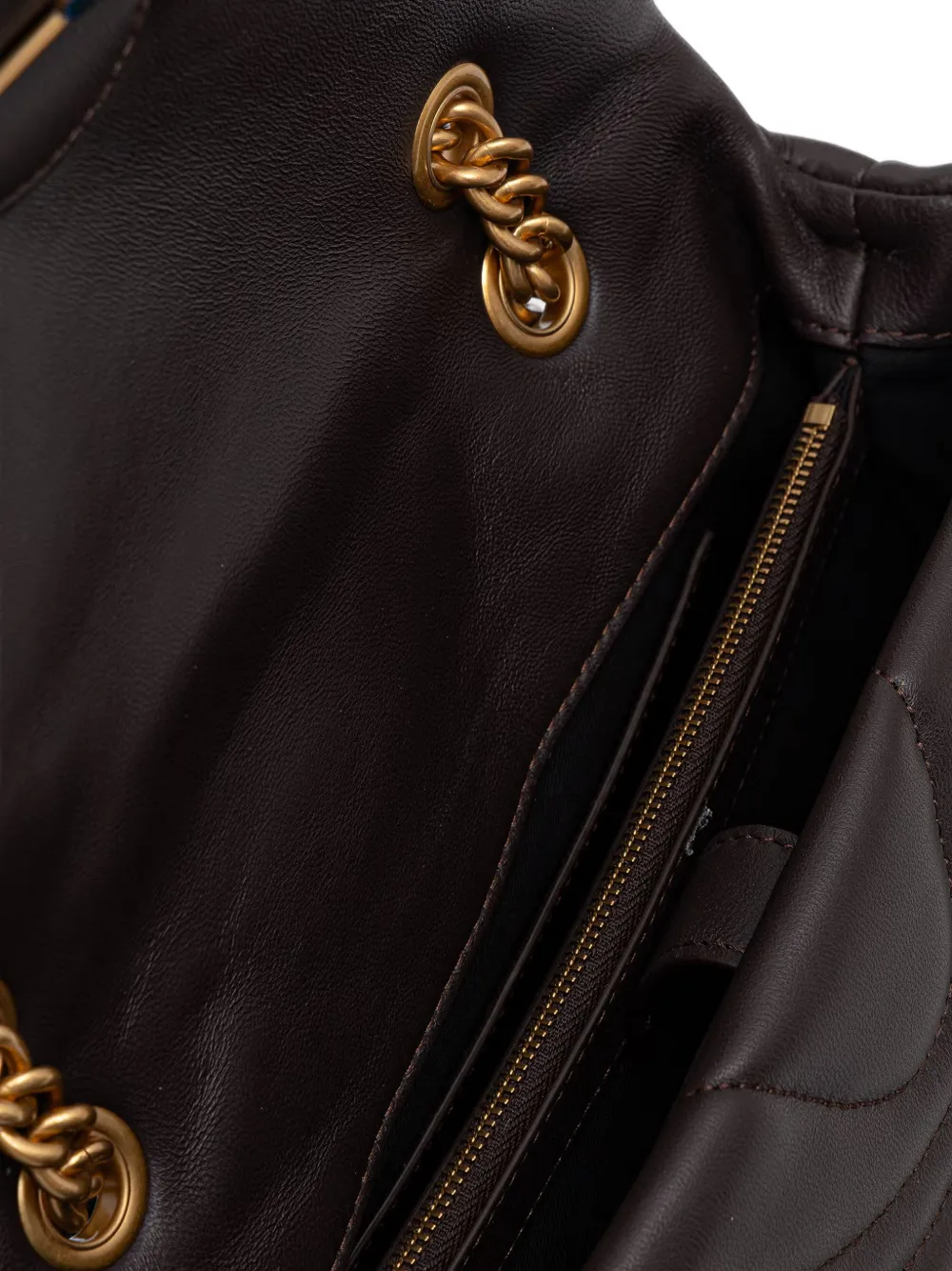 PINKO Grote Love gewatteerde leren crossbodytas Bruin