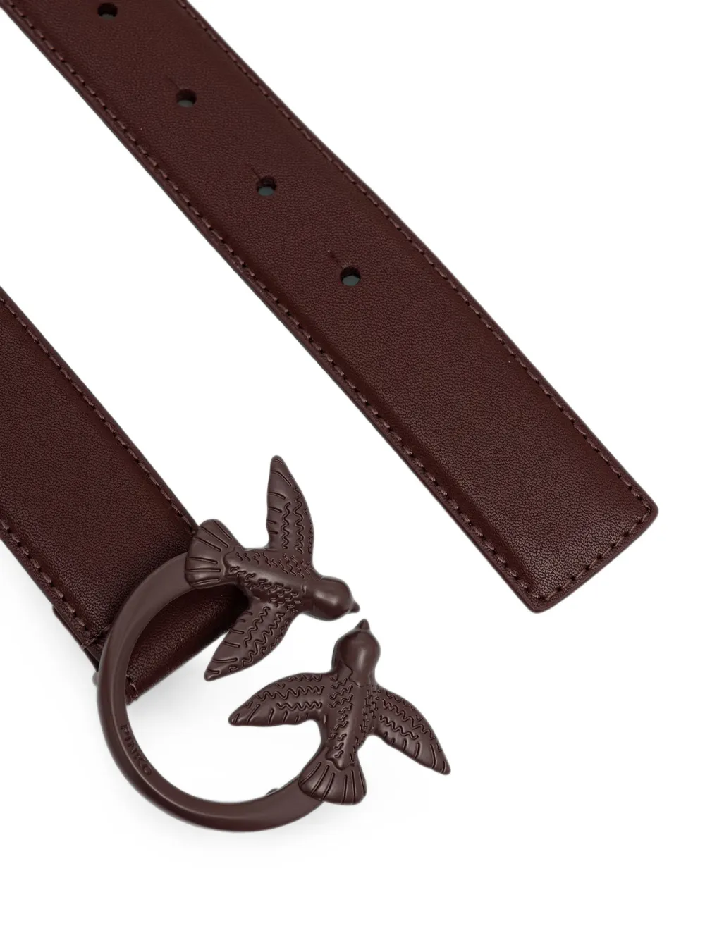 PINKO colored-buckle leather belt Rood