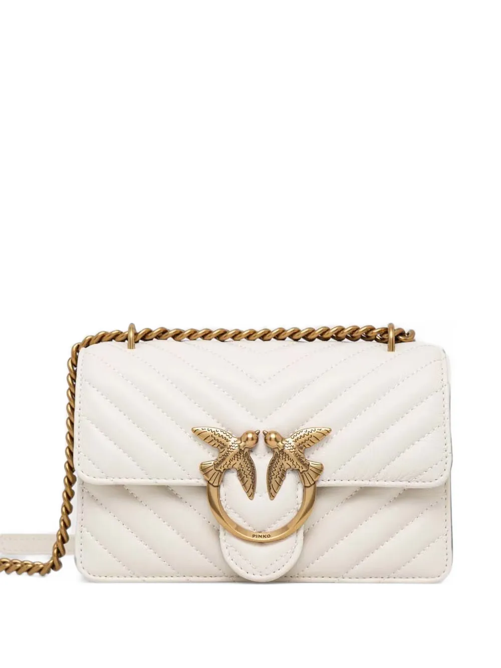 PINKO small shoulder Love Bag One chevron - Toni neutri