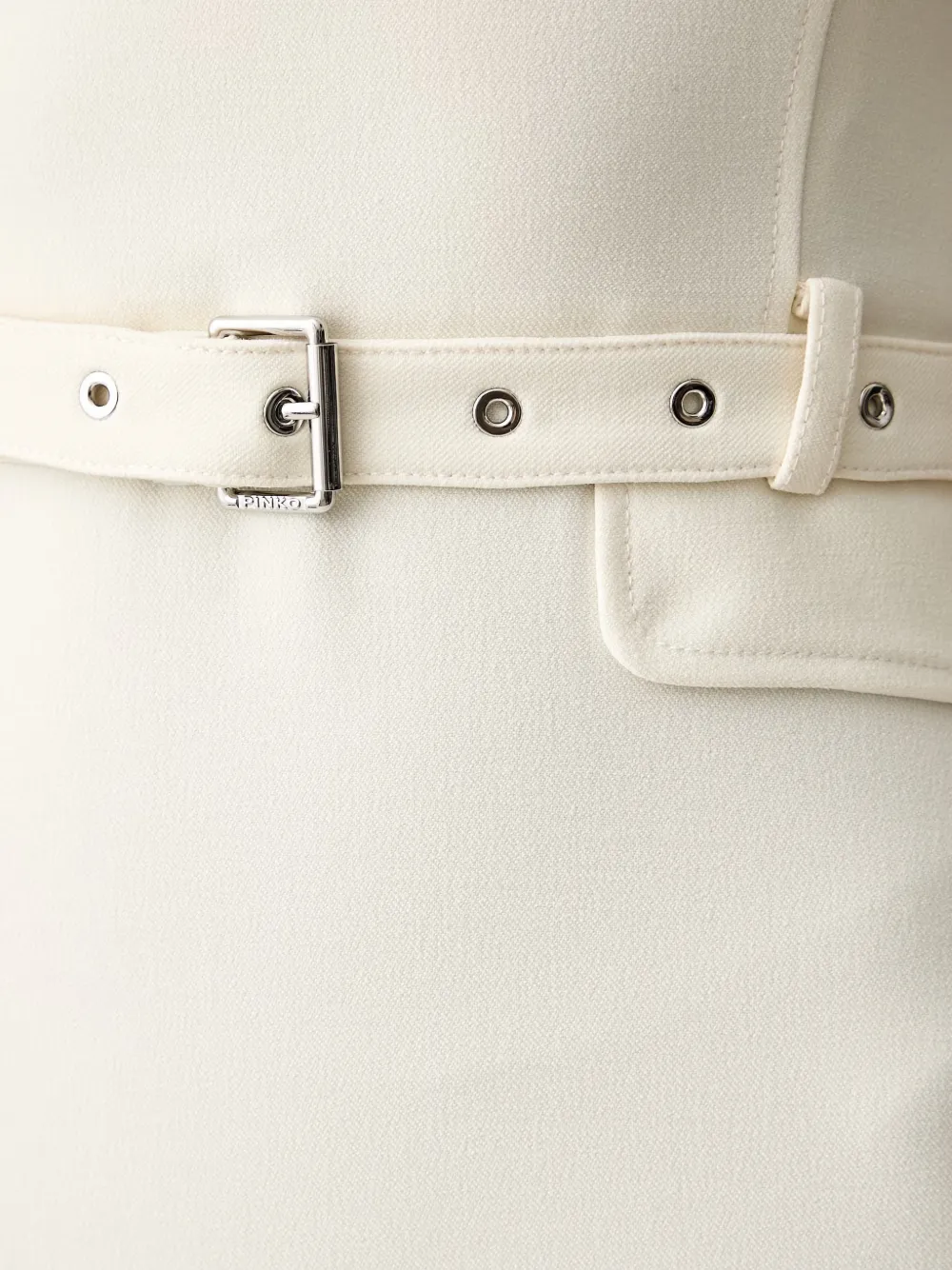 PINKO Midi-jurk met ceintuur Beige