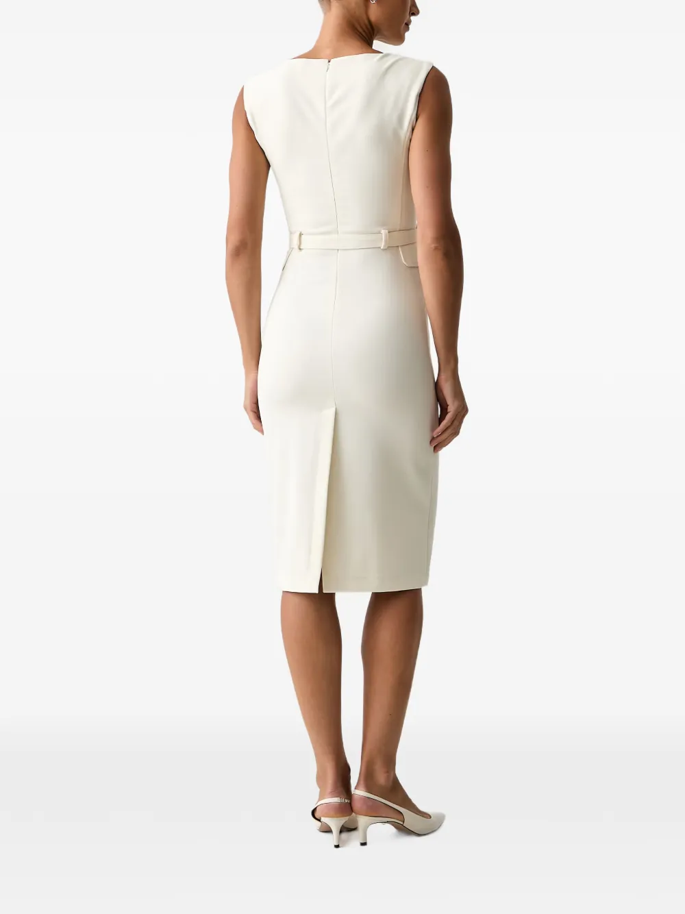 PINKO Midi-jurk met ceintuur Beige