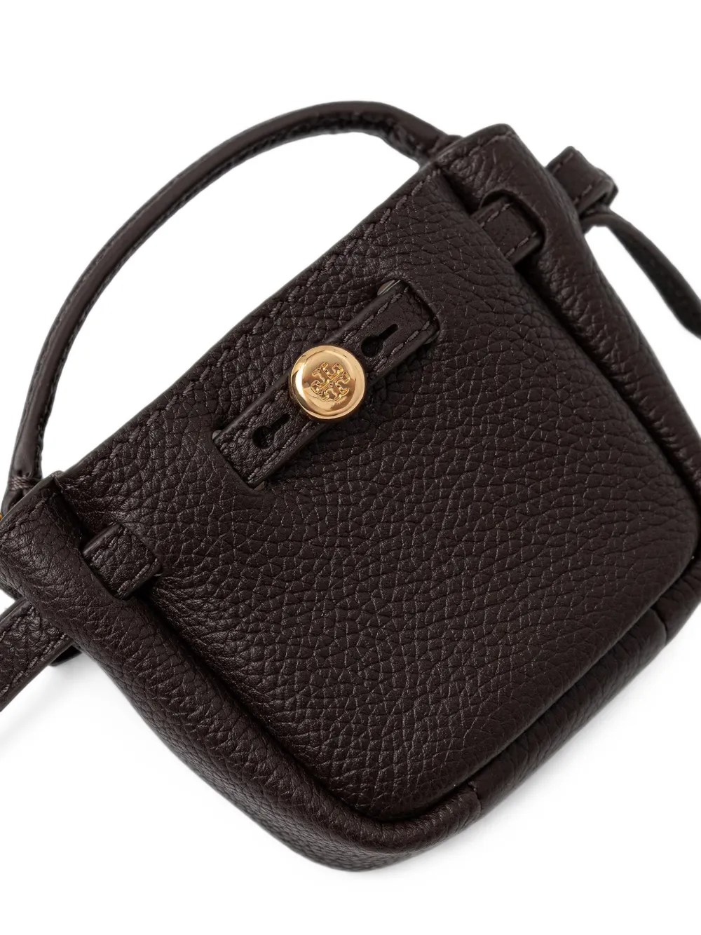 Tory Burch Lee Radziwill sleutelhanger van bewerkt leer Bruin