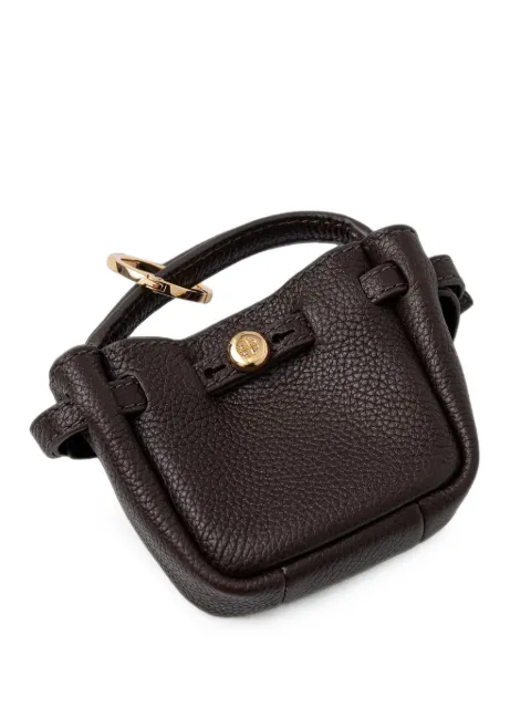 Tory Burch Lee Radziwill pebbled leather keyring