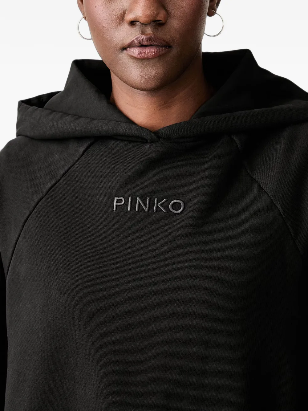 PINKO Hoodie met geborduurd logo Zwart
