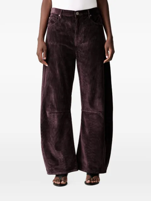 PINKO pantalones de pana de corte barril