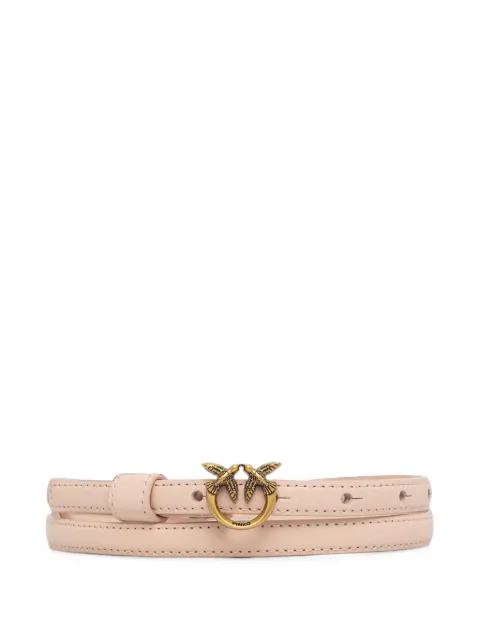 PINKO Love Birds-buckle leather belt