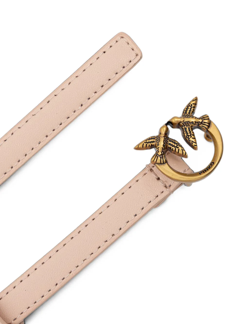 PINKO Love Birds leren gespriem Roze