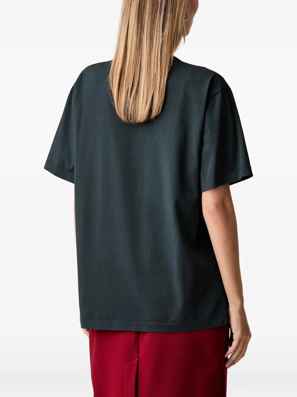 PINKO logo-print Love Birds T-shirt Zwart