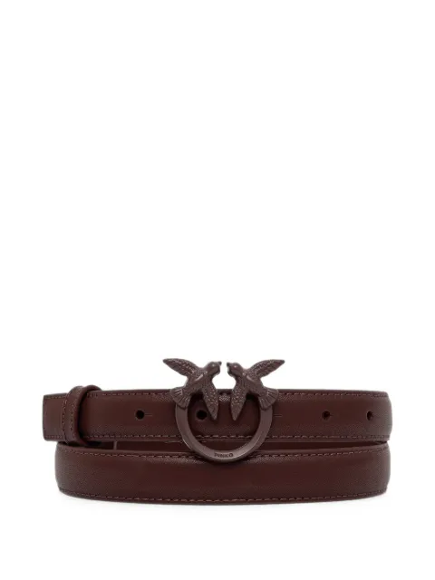 PINKO Love Birds thin colour-block leather belt