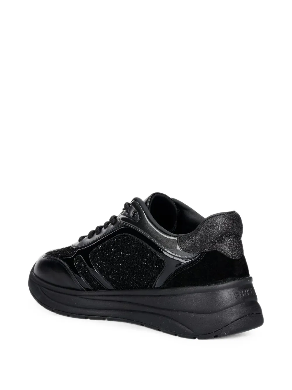 PINKO Nataly 02 panelled leather sneakers Zwart