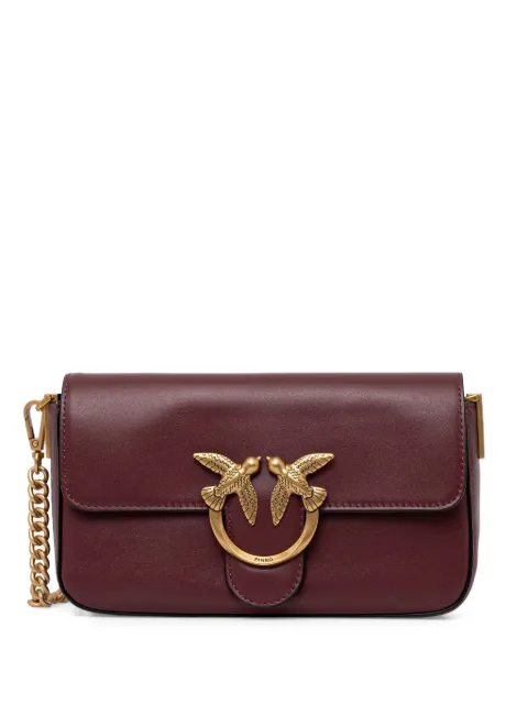 PINKO bandolera de cuero con aplique Love Birds