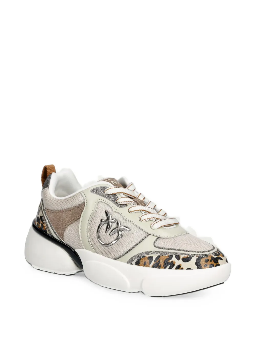 PINKO Alba 03 leopard-print sneakers Beige