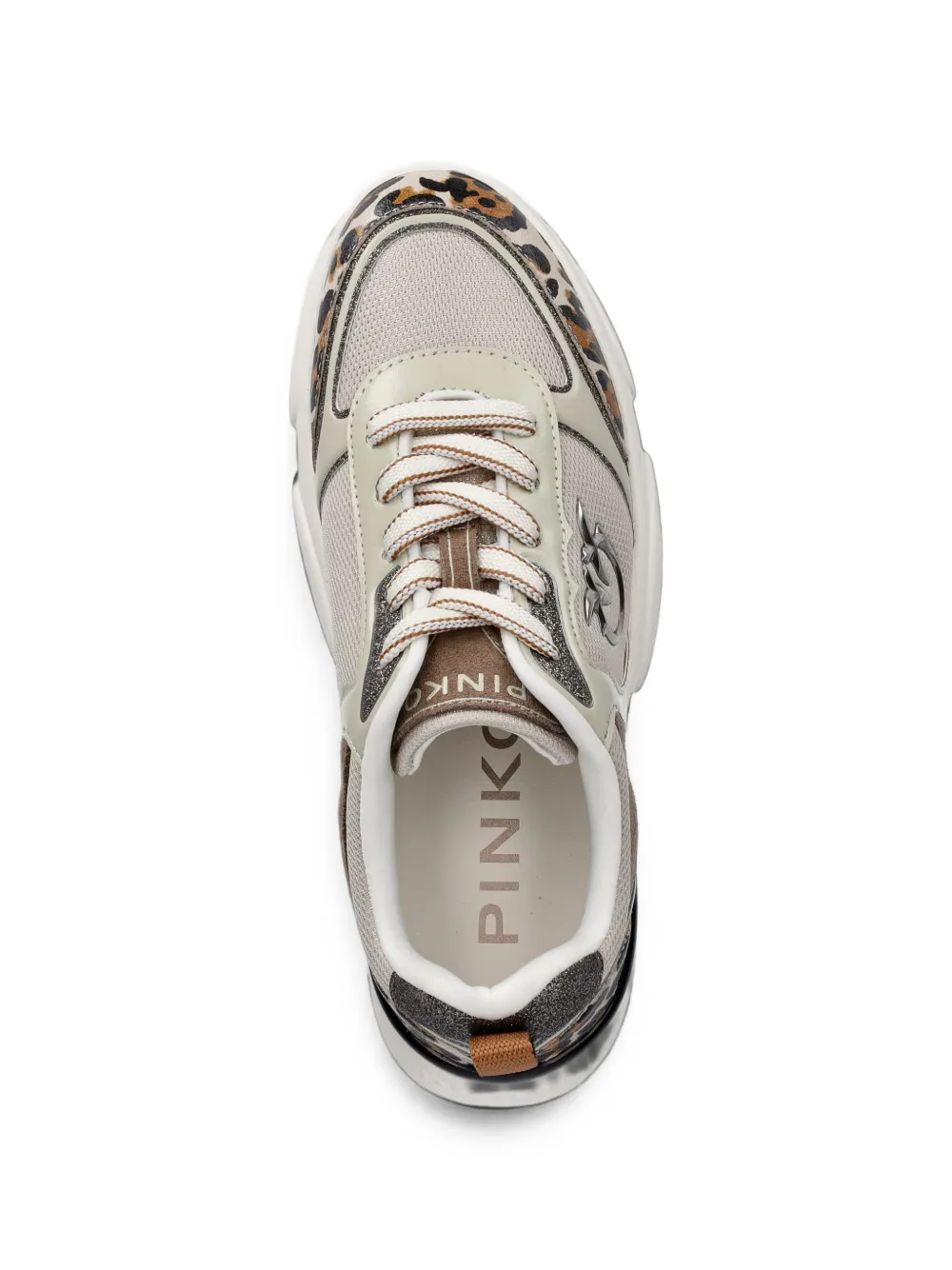 PINKO Alba 03 leopard-print sneakers Beige