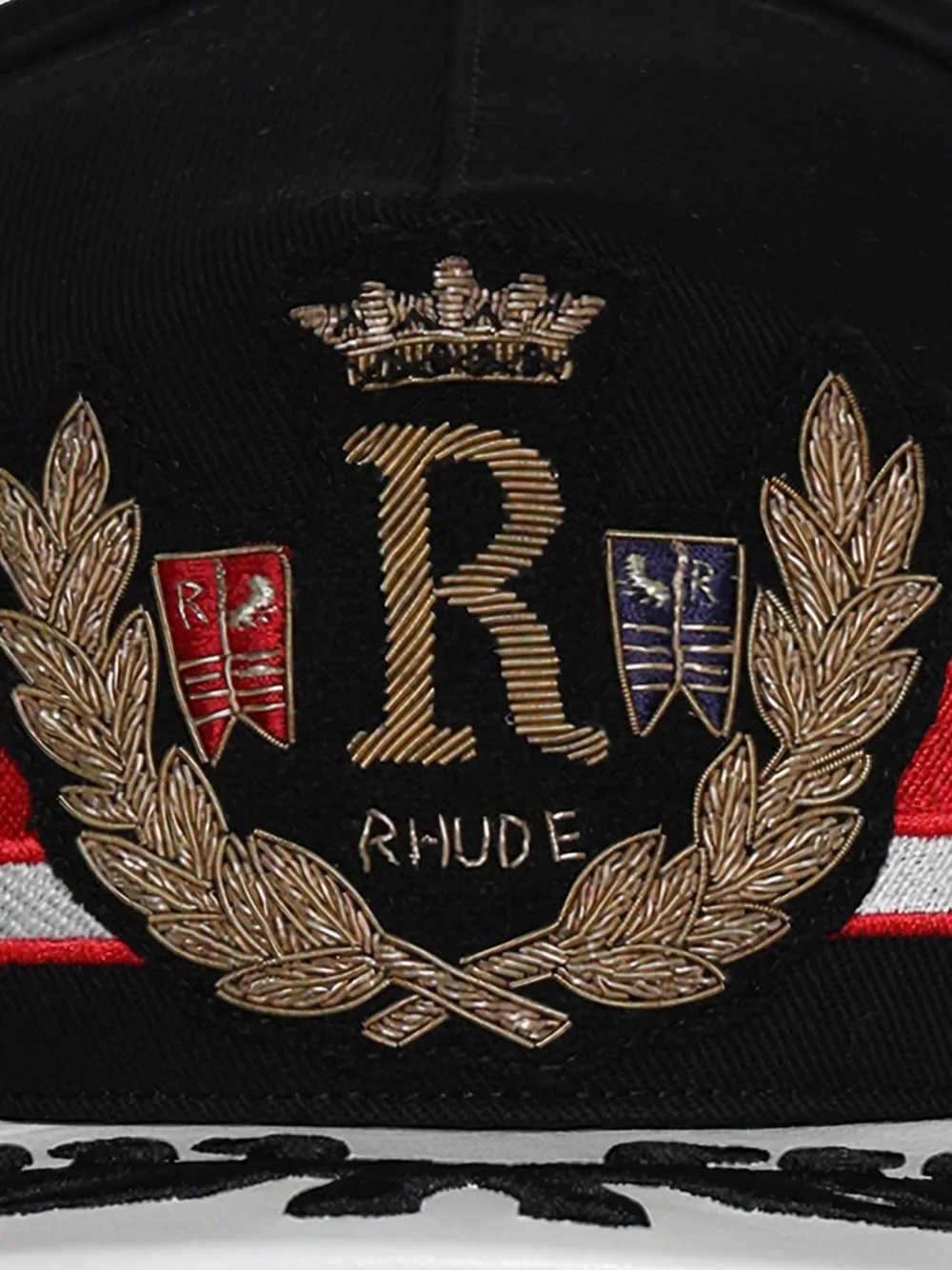RHUDE Captain's Crest pet Zwart