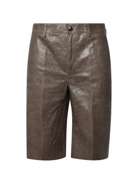 Rick Owens Work leather shorts