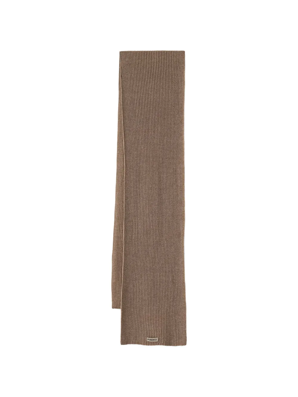 PINKO ribbed-knit scarf - Marrone