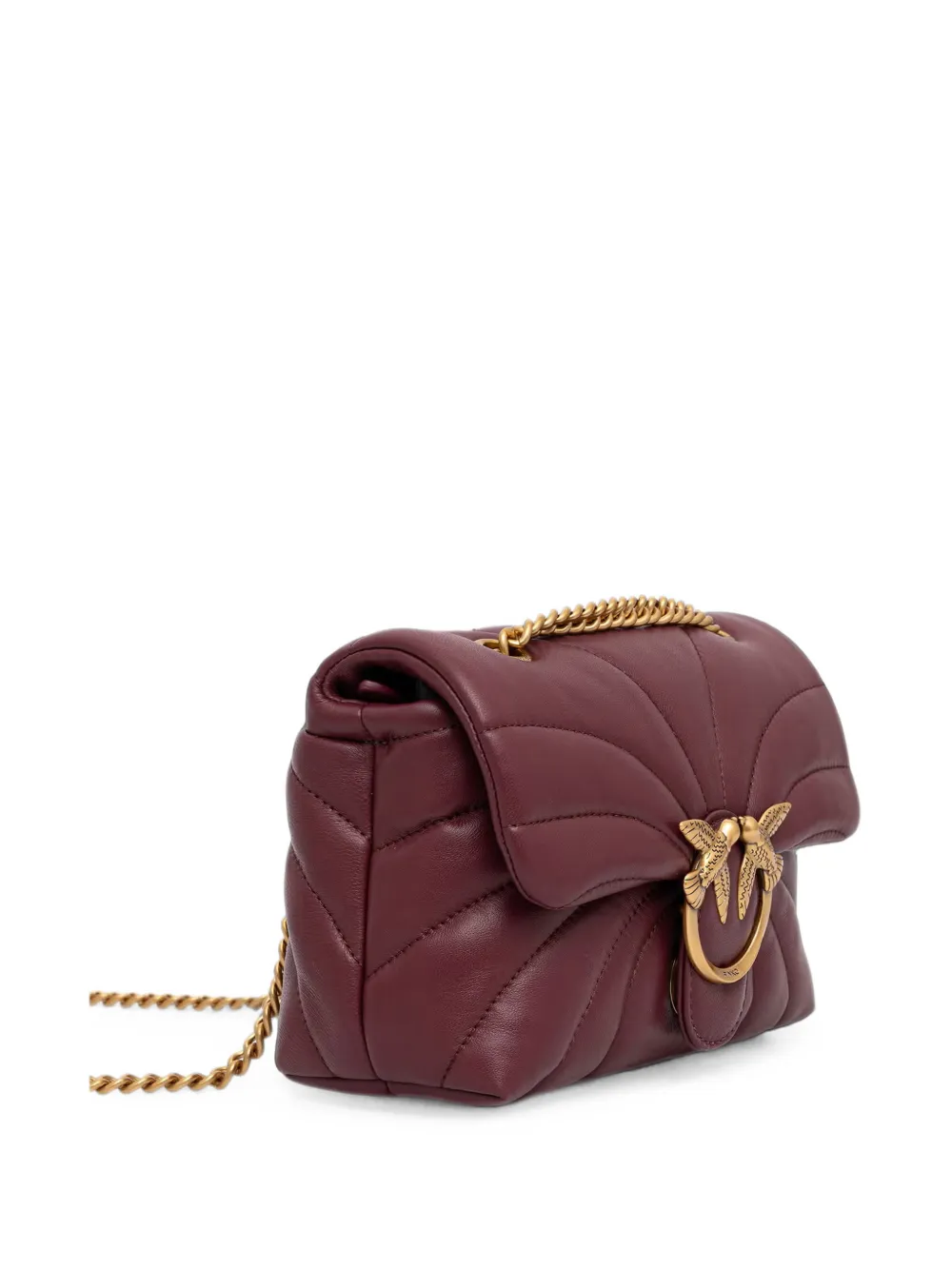 PINKO Love Bag Puff Butterfly nappaleren mini-crossbodytas Rood