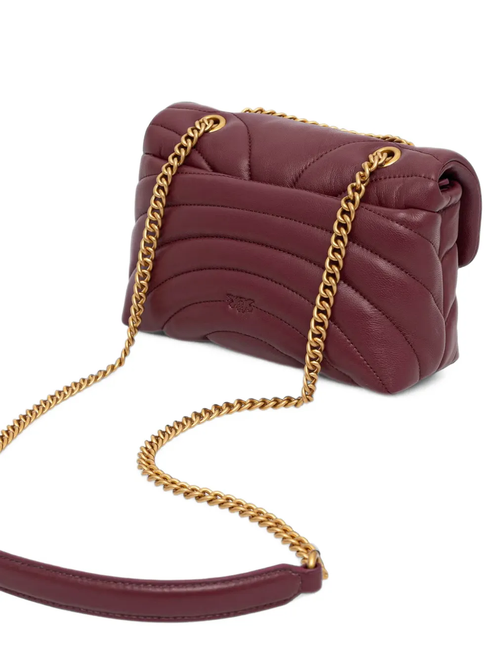 PINKO Love Bag Puff Butterfly nappaleren mini-crossbodytas Rood