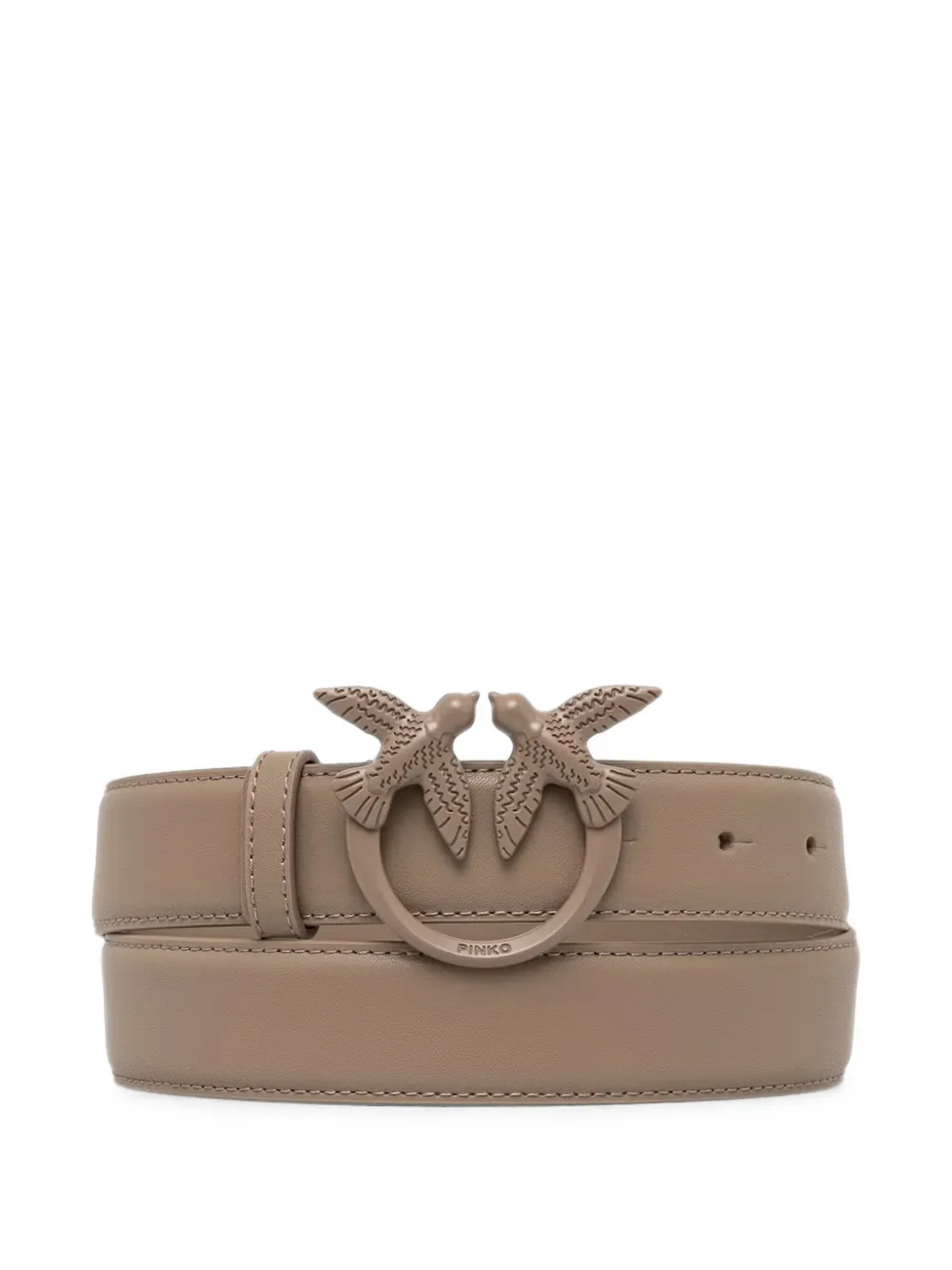 PINKO colored-buckle leather belt - Toni neutri