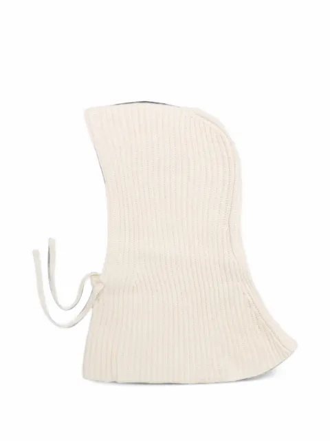 PINKO ribbed-knit drawstring balaclava