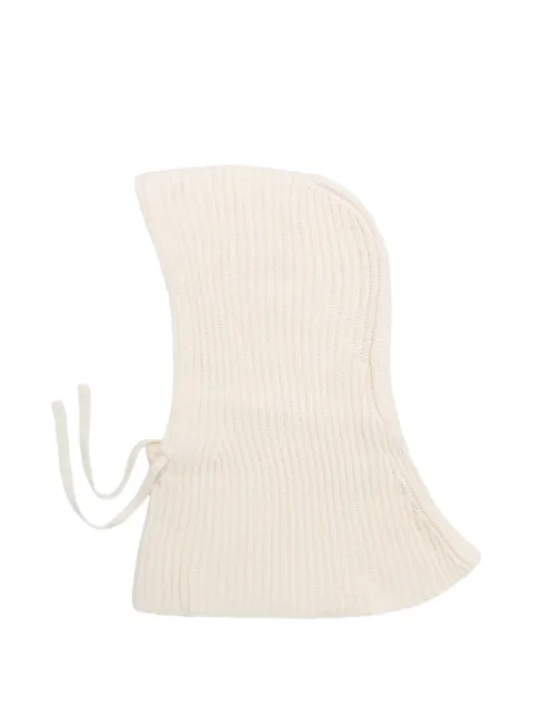 PINKO ribbed-knit drawstring balaclava