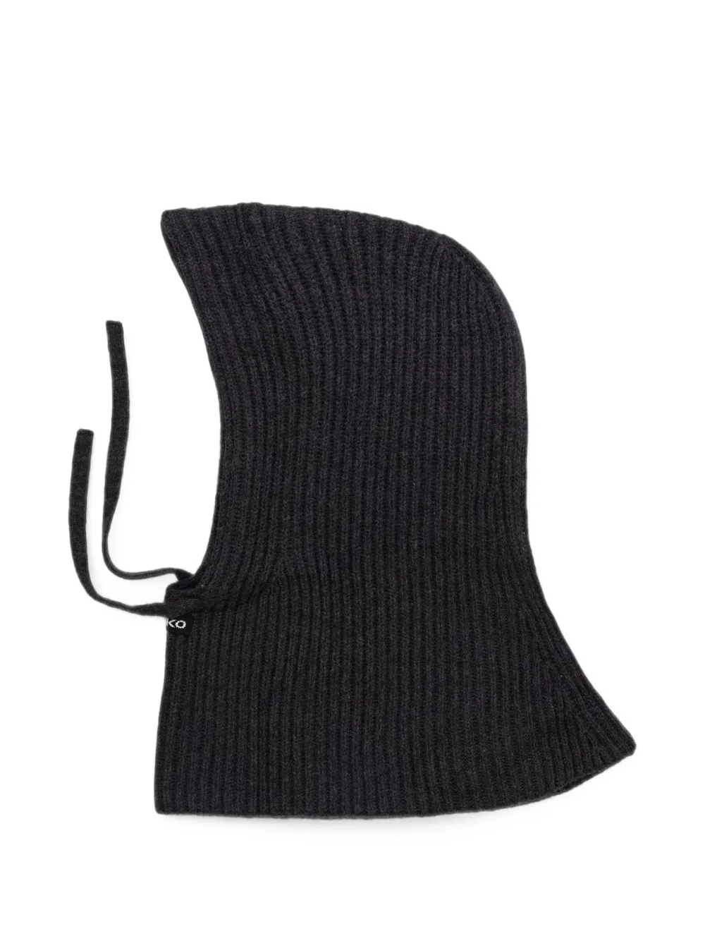 PINKO ribbed-knit drawstring balaclava - Grigio