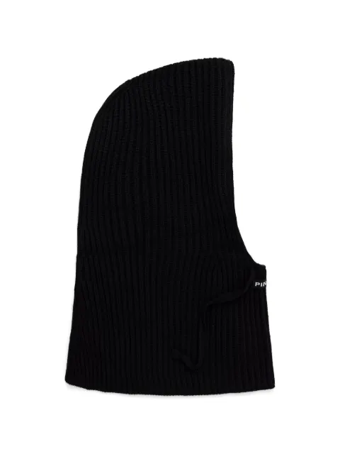 PINKO ribbed-knit drawstring balaclava