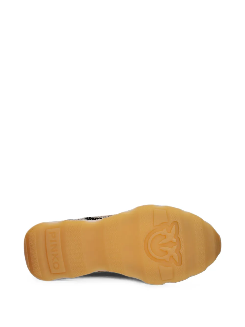 PINKO Love Birds animal-print sneakers Beige
