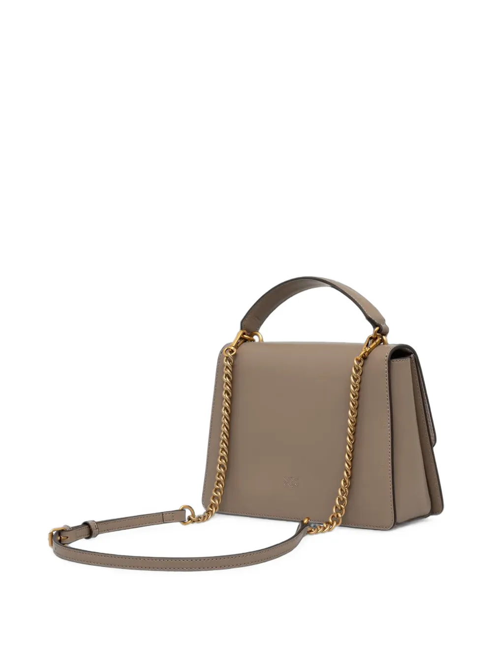 PINKO Love Birds leren schoudertas Beige