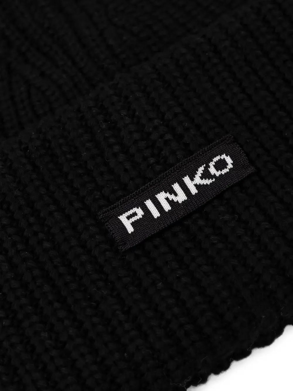 PINKO Ribgebreide muts Zwart