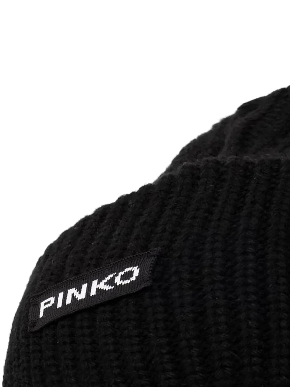 PINKO Ribgebreide muts Zwart