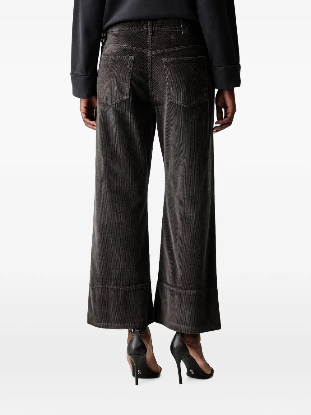 PINKO Ribfluwelen broek Grijs