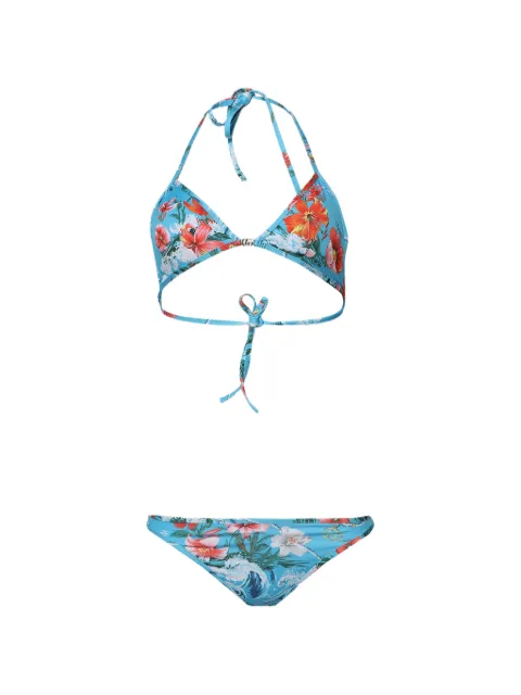 Gucci floral-print triangle bikini