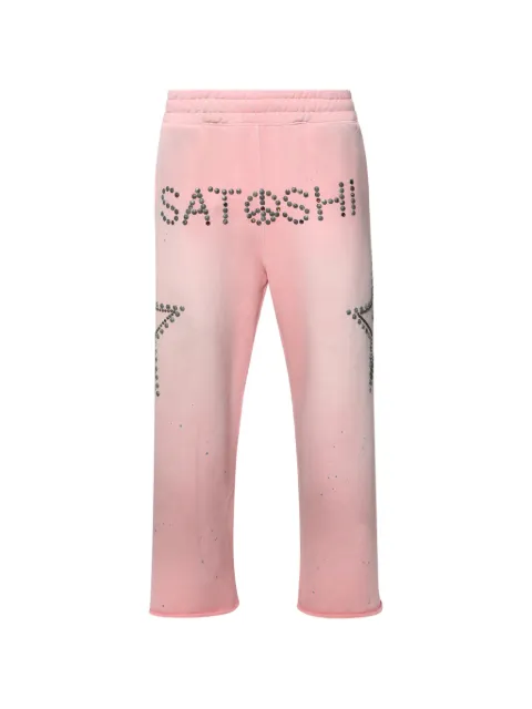 SATOSHI NAKAMOTO star-studded track pants