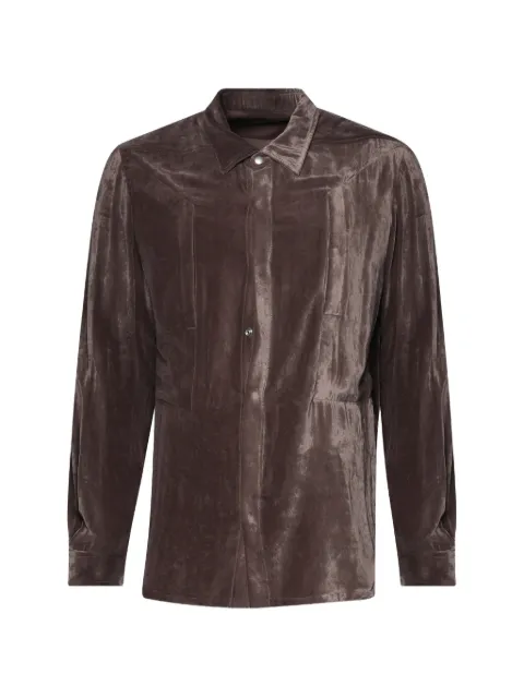 Rick Owens Fog Pocket velvet shirt