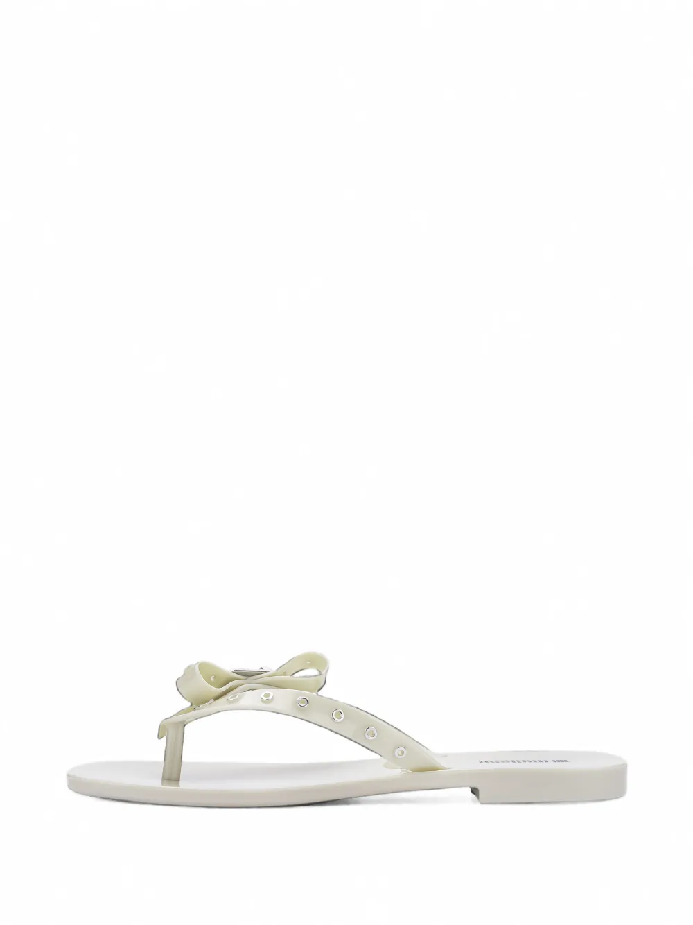 Melissa Harmonic Squared bow-detail flip-flops Beige