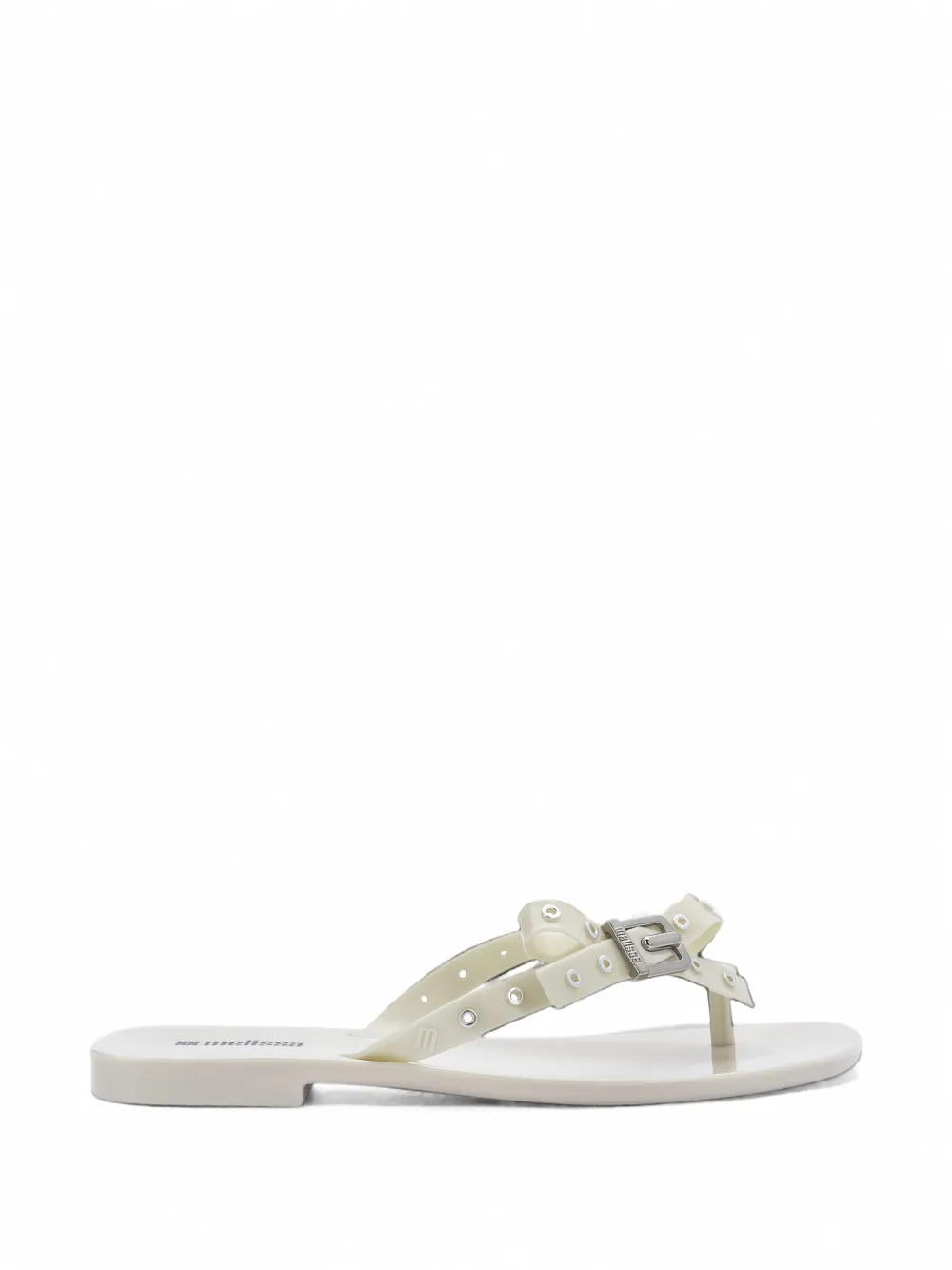 Melissa Harmonic Squared bow-detail flip-flops Beige