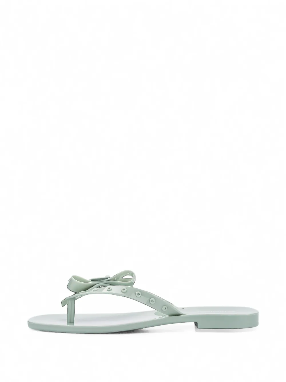Melissa Harmonic Squared bow-detail flip-flops Groen