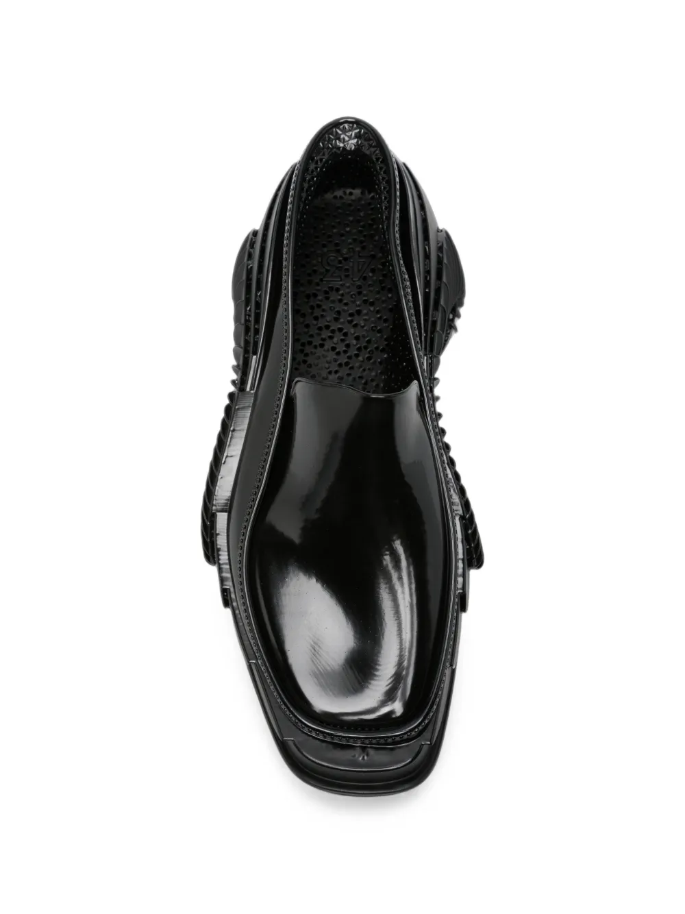 ALIVEFORM Spiralis platform loafers Zwart