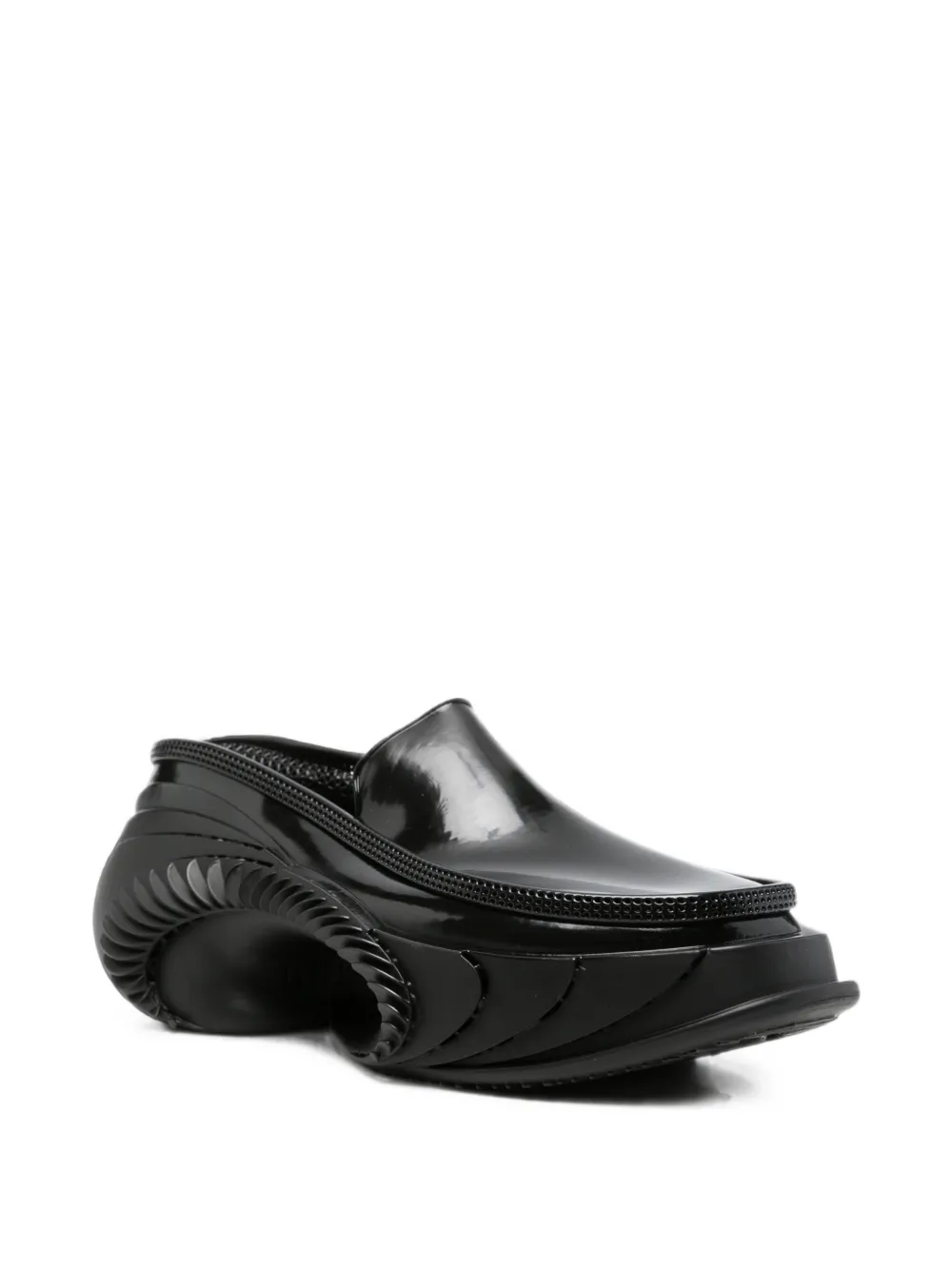 ALIVEFORM Spiralis platform loafers Zwart