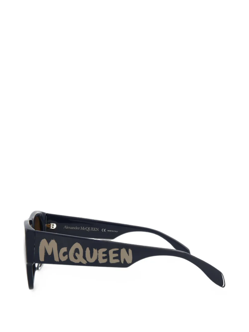 Alexander McQueen Eyewear Zonnebril met vierkant montuur Blauw