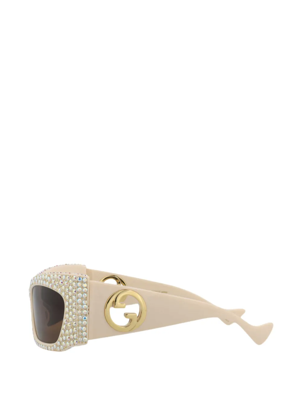 Gucci Crystal-embellished Sunglasses in Neutrals, view 2