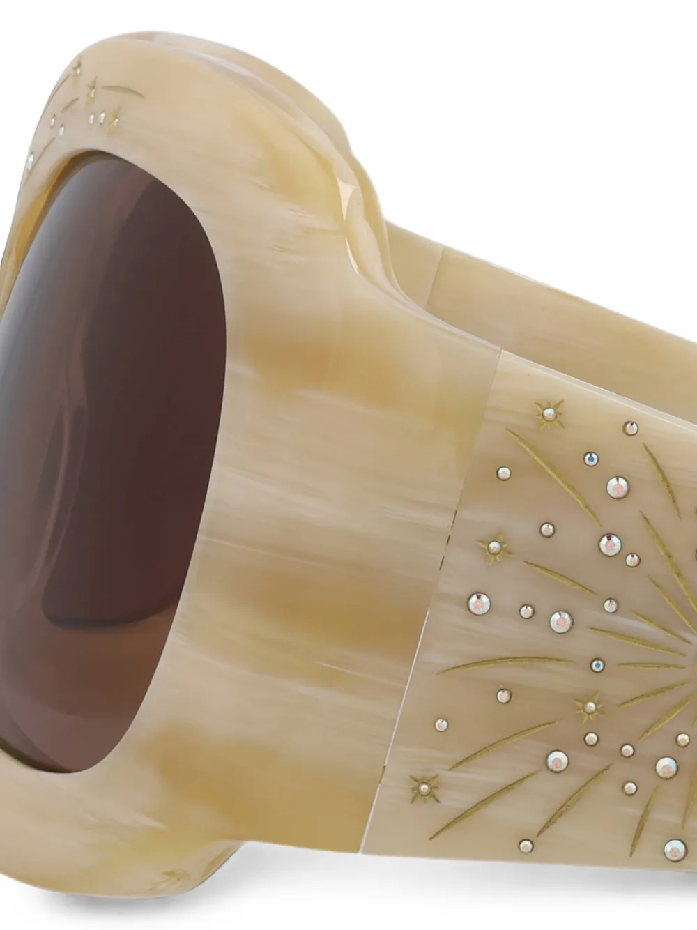 Gucci Eyewear Zonnebril verfraaid met kristallen Beige