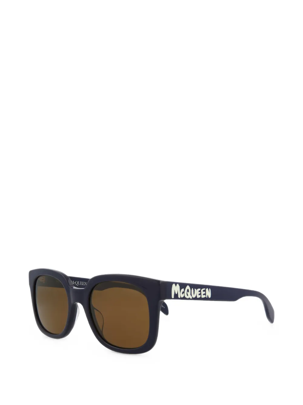 Alexander McQueen Eyewear McQueen Graffiti zonnebril met vierkant montuur Zwart